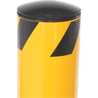 Bollard, Steel, 42" H x 5-1/2" W, Yellow Auto-Cam