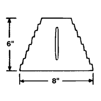 Cale de roue, 9" x 8" x 6", Noir Auto-Cam