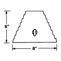 Cale de roue, 9" x 8" x 6", Noir Auto-Cam