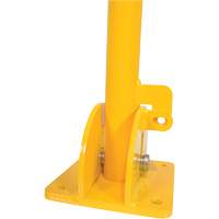 Fold-Down Bollards, Steel, 42" H x 1-3/4" W, Yellow Auto-Cam