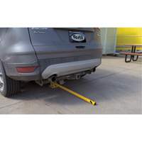 Fold-Down Bollards, Steel, 42" H x 1-3/4" W, Yellow Auto-Cam