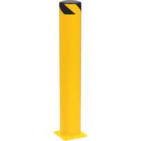 Safety Pipe Bollard, Steel, 42" H x 6-5/8" W, Yellow Auto-Cam