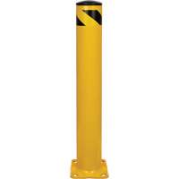 Safety Bollard, Steel, 36" H x 5-1/2" W, Yellow Auto-Cam