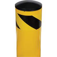 Safety Bollard, Steel, 36" H x 5-1/2" W, Yellow Auto-Cam