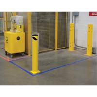 Safety Bollard, Steel, 36" H x 5-1/2" W, Yellow Auto-Cam