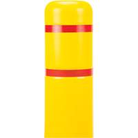Polyethylene Bollard Cover, 4-1/2" Dia. x 52" L, Red/Yellow Auto-Cam