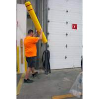 Polyethylene Bollard Cover, 4-1/2" Dia. x 52" L, Red/Yellow Auto-Cam