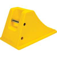 Wheel Chocks with Aluminum Tread, Polyurethane, Safety Yellow, 11-1/4" W x 21" D x 12-1/4" H Auto-Cam
