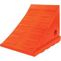 25 Ton General Purpose Wheel Chock, Urethane, Orange Auto-Cam