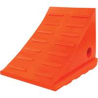 35 Ton General Purpose Wheel Chock, Urethane, Orange Auto-Cam