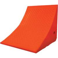70 Ton Large Equipment Wheel Chock, Urethane, Orange Auto-Cam