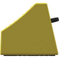 Cale de roue ultra-robuste pour l'exploitation mini&egrave;re Checkers Safety sans support, PEHD, Jaune, 14-1/2" la x 17-1/2" p x 16" h Auto-Cam