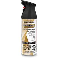 Universal&reg; Enamel Paint & Primer In One, Black, Semi-Gloss, Aerosol Can Auto-Cam