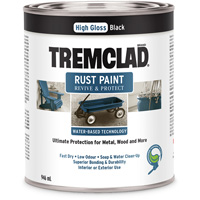 Tremclad&reg; Water-Based Rust Paint, 946 ml, Can, Black Auto-Cam
