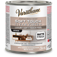 Rev&ecirc;tement &agrave; fini diamant pour bois Varathane, 236 ml, Transparent, Mat Auto-Cam