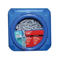 Chaînes galvanis&eacute;es par immersion &agrave; chaud, Acier au carbone, 1/4" x 100' (30,4 m) l, Calibre 30, Charge d'utilisation 1100 lb (0,55 tonne) Auto-Cam