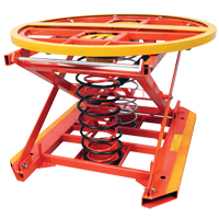 Spring Operated Pallet Positioner and Leveler, 43-1/2" L x 43-1/2" W, 4500 lbs. Cap. Auto-Cam