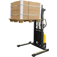Fork Lift Stacker, Electric Operated, 2000 lbs. Capacity, 63" Max Lift Auto-Cam