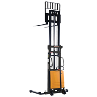 Fork Lift Stacker, Electric Operated, 2000 lbs. Capacity, 118" Max Lift Auto-Cam