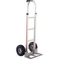 Knocked Down Hand Truck, Single Grip Handle, Aluminum, 52" Height, 500 lbs. Capacity Auto-Cam