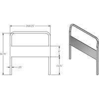 Poign&eacute;e chrom&eacute;e de 30" pour chariot &agrave; plateforme Auto-Cam