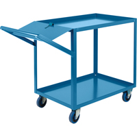Order Picking Carts, 36" H x 24" W x 64" D, 2 Shelves, 1200 lbs. Capacity Auto-Cam
