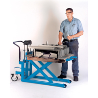 Hydraulic Skid Scissor Lift/Table, 42-1/2" L x 20-1/2" W, Steel, 1000 lbs. Capacity Auto-Cam