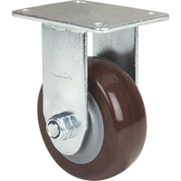 Caster, Rigid, 4" (101.6 mm), Polyurethane, 440 lbs. (199.58 kg.) Auto-Cam