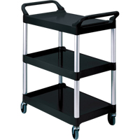 Service Cart, 3 Tiers, 19" x 38" x 34", 200 lbs. Capacity Auto-Cam