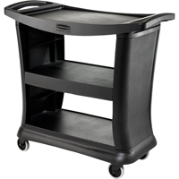 Executive Service Cart, 3 Tiers, 20" x 38" x 39", 300 lbs. Capacity Auto-Cam