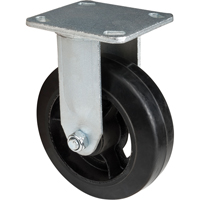 Roulette moul&eacute;, Fixe, 6" (152,4 mm), Caoutchouc, 550 lb (249 kg) Auto-Cam
