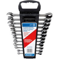 Jeu de cl&eacute;s mixtes m&eacute;triques &agrave; rochet &agrave; motif long 12 mcx, Poign&eacute;e Ordinaire Auto-Cam