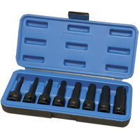 Metric Impact Socket Set, Hex, 1/2" Drive, 8 Pcs Auto-Cam
