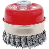 CKB3201T High Performance Knot Banded Cup Brush, 3-1/2" Dia. x 5/8"-11 Arbor Auto-Cam