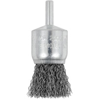 Brosse coupelle sertie mont&eacute;e sur tige, 1", Fils 0,012", Tige 1/4" Auto-Cam