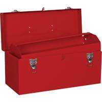 Heavy-Duty Tool Box, 8-1/2" D x 20" W x 9-1/2" H, Red Auto-Cam