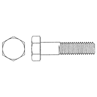 Vis d'assemblage &agrave; t&ecirc;te hexagonale, 3/4" dia., 5-1/2" lo, Ordinaire, Fin, Grade 8 Auto-Cam