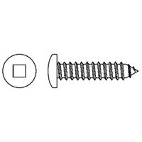 Tapping Pan Head Screws, #8 x 1-1/2" L, Zinc Plated Auto-Cam