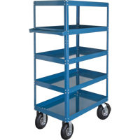 Shelf Carts , 5 Tiers, 24" W x 65" H x 36" D, 900 lbs. Capacity Auto-Cam
