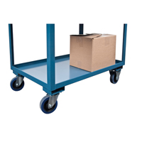Deep Lipped Service Cart, 2 Tiers, 24" W x 47" H x 36" D, 1200 lbs. Capacity Auto-Cam