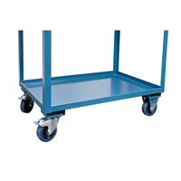 Mobile Service Cart, 2 Tiers, 24" W x 57" H x 40" D, 1200 lbs. Capacity Auto-Cam