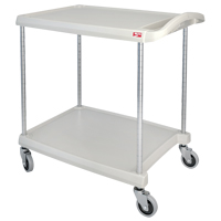 myCart Utility Cart, 2 Tiers, 20" x 35-1/2" x 30", 300 lbs. Capacity Auto-Cam