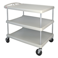 myCart Utility Cart, 3 Tiers, 26" x 36-7/8" x 36", 500 lbs. Capacity Auto-Cam