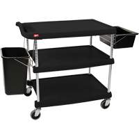 myCart Utility Cart, 3 Tiers, 20" x 35-1/2" x 30", 400 lbs. Capacity Auto-Cam