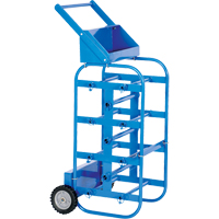 Portable Wire Reel Caddy, Steel, 11 Rod, 19-1/2" W x 43-1/4" H x 17-1/2" D, 150 lbs. Capacity Auto-Cam