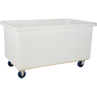 Straight Wall Box Truck, White Polyethylene, 51" L x 33" W x 39" H, 25 cu. Ft. Volume, 600 lbs. Capacity Auto-Cam