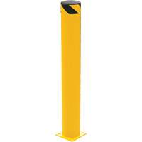 Safety Bollard, Steel, 48" H x 6.5" W, Yellow Auto-Cam