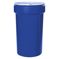 Nestable Polyethylene Drum, 55 US gal (45 imp. gal.), Open Top, Blue MO764 | Auto-Cam