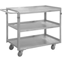 Chariot avec tablettes de calibre industriel, 3 Tiers, 16-3/4" la x 34" h x 30-7/16" p, Capacit&eacute; 600 lb Auto-Cam