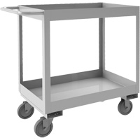 Chariot avec tablettes de calibre industriel, 2 Tiers, 16" la x 34" h x 36-7/16" p, Capacit&eacute; 600 lb Auto-Cam